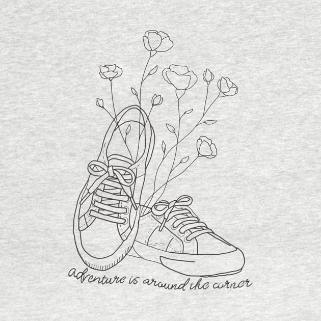 Shoes art with flowers by Mayarart